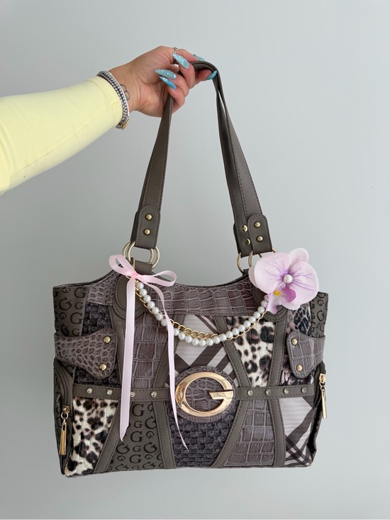 Guess Handbags - vintage Patchwork Tote Bag
